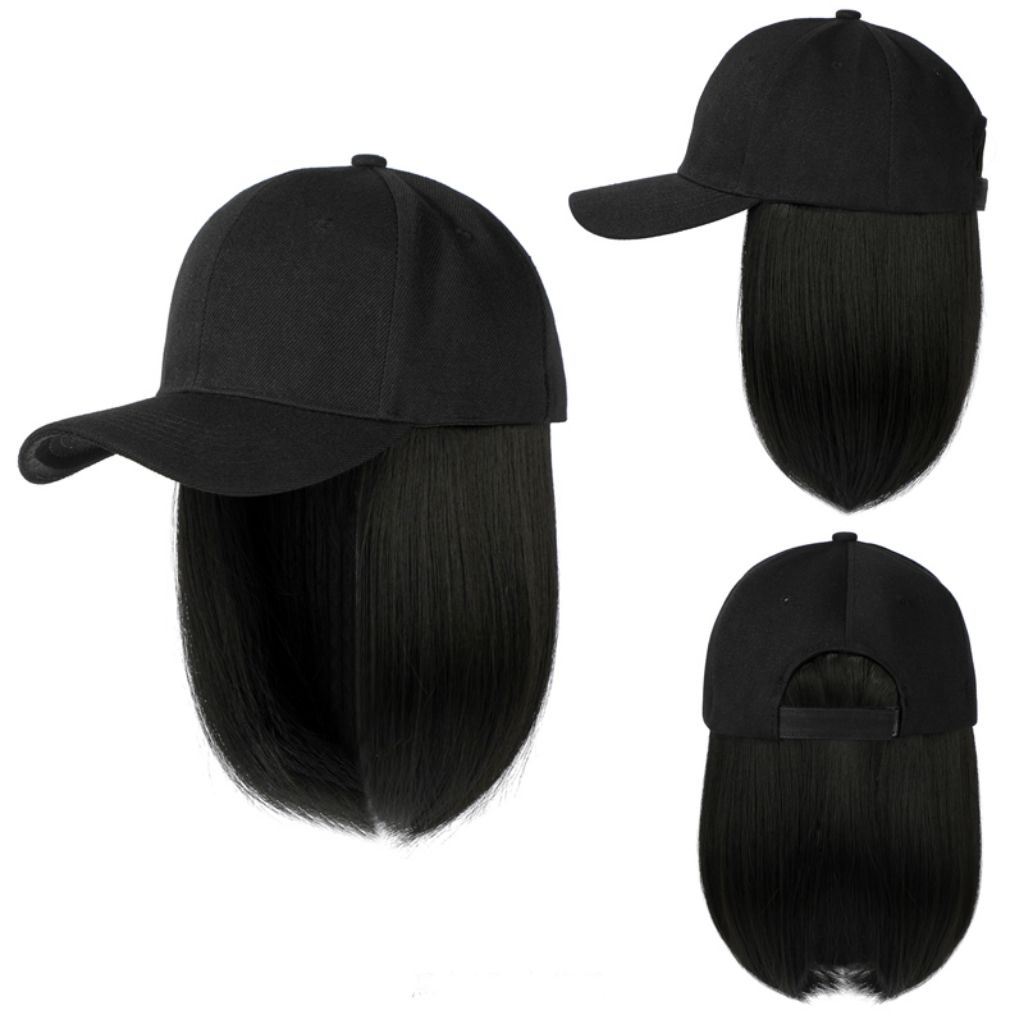 WIG TOPI BASEBALL RAMBUT PENDEK WIG TOPI BASEBALL WANITA WIG TOPI KEKINIAN WIG TOPI TRENDY FASHION W