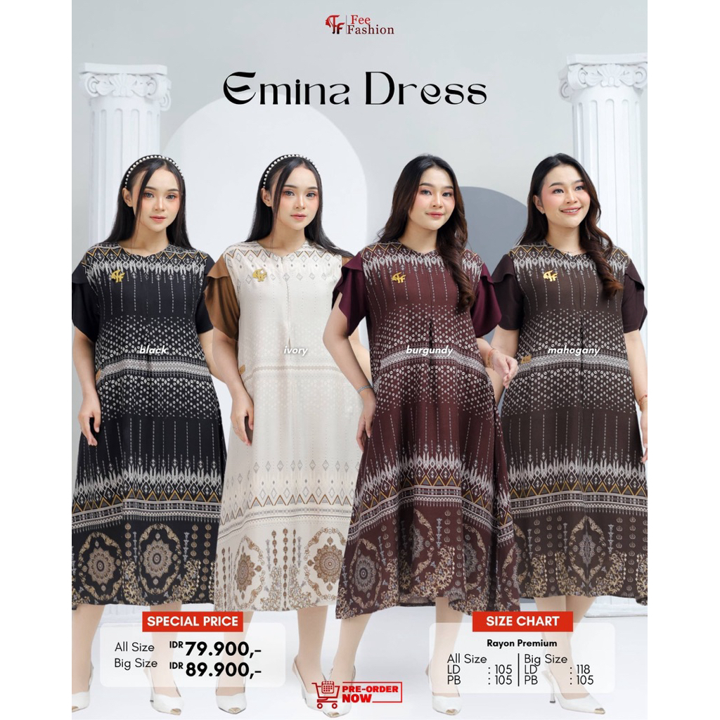 Fee Fashion - Dress / Daster / Emina Dress Fee Fashion