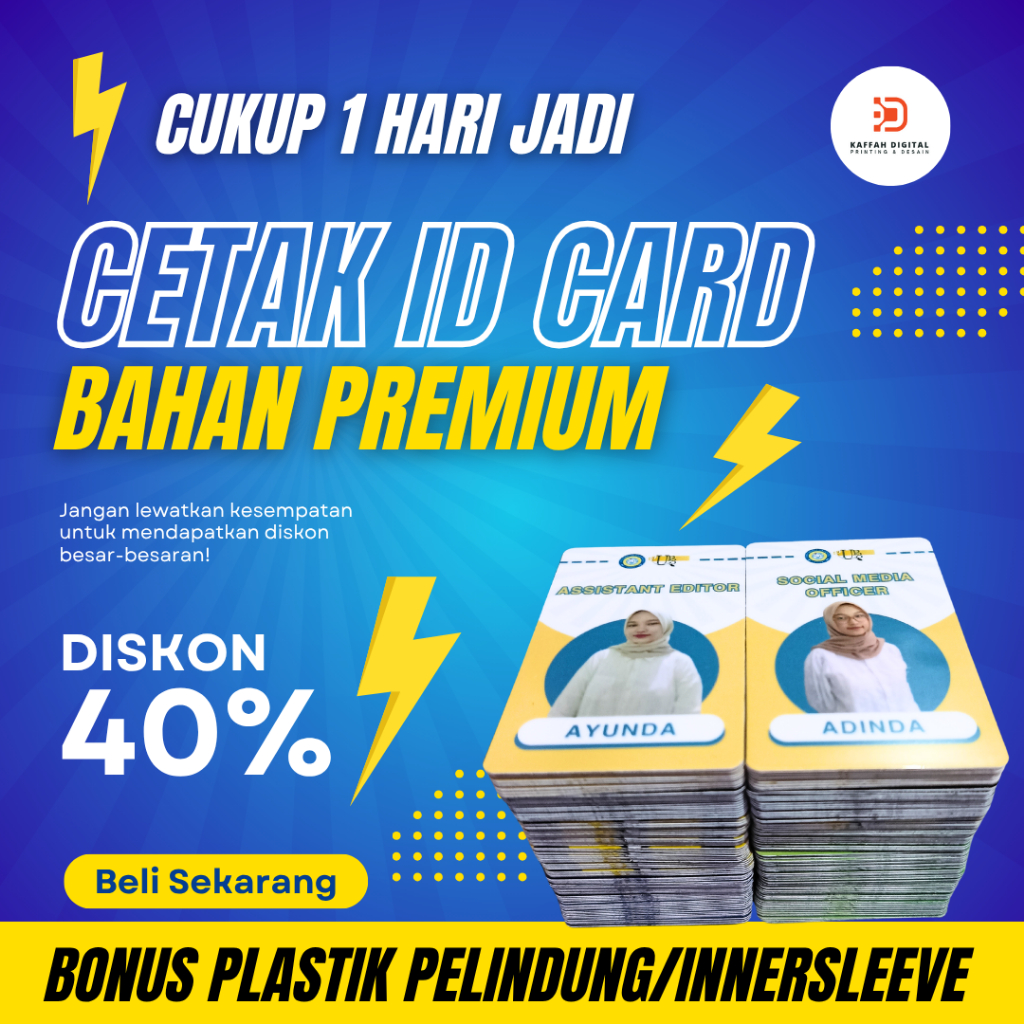 CETAK ID CARD SATUAN - CETAK ID CARD PREMIUM