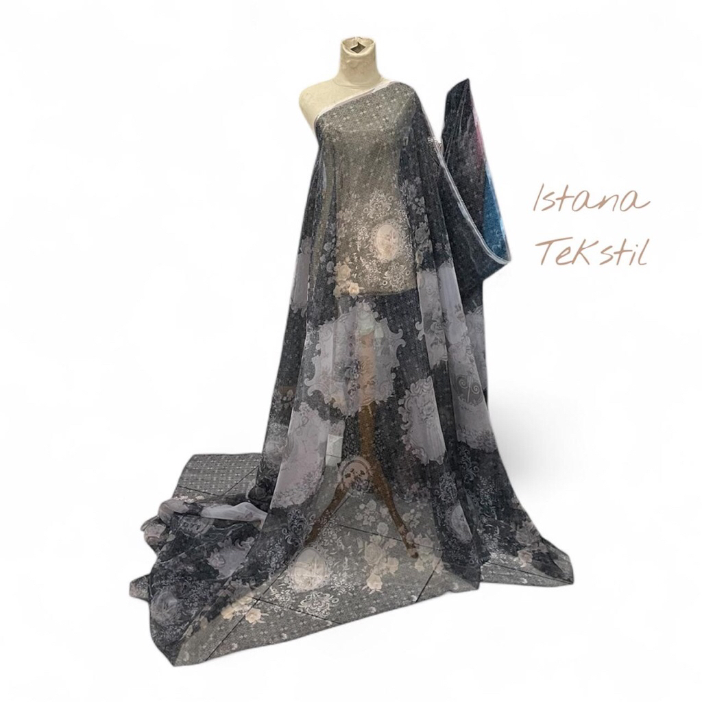 Kain Organza Silk Motif/Print