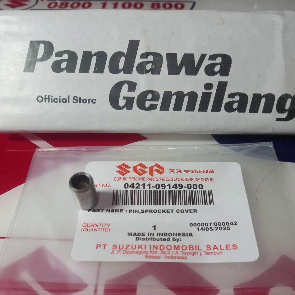 PIN DOWEL BAK MAGNET SHOGUN 125 FD ORIGINAL SUZUKI 04211-09149-000