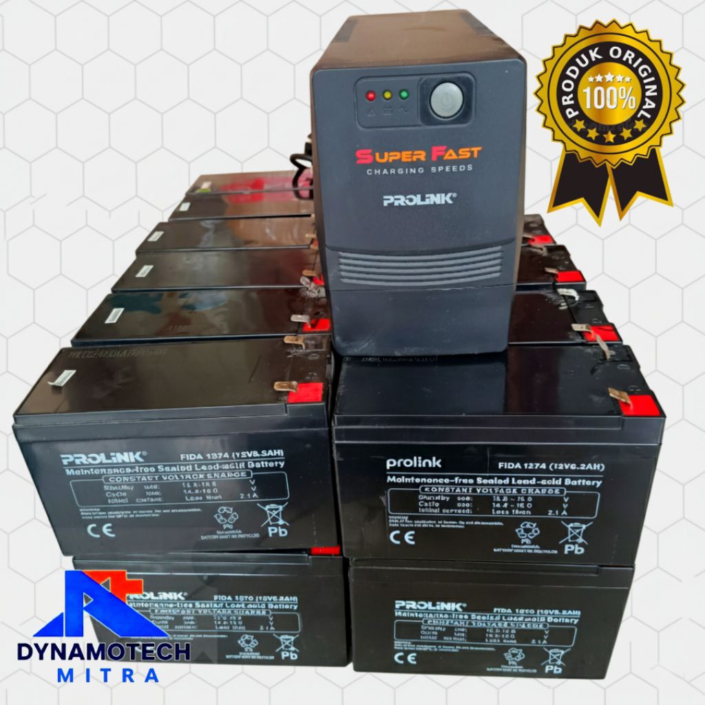 Aki PROLINK 12V 8Ah Soak Bekas / Cocok untuk Eksperimen / Daur Ulang