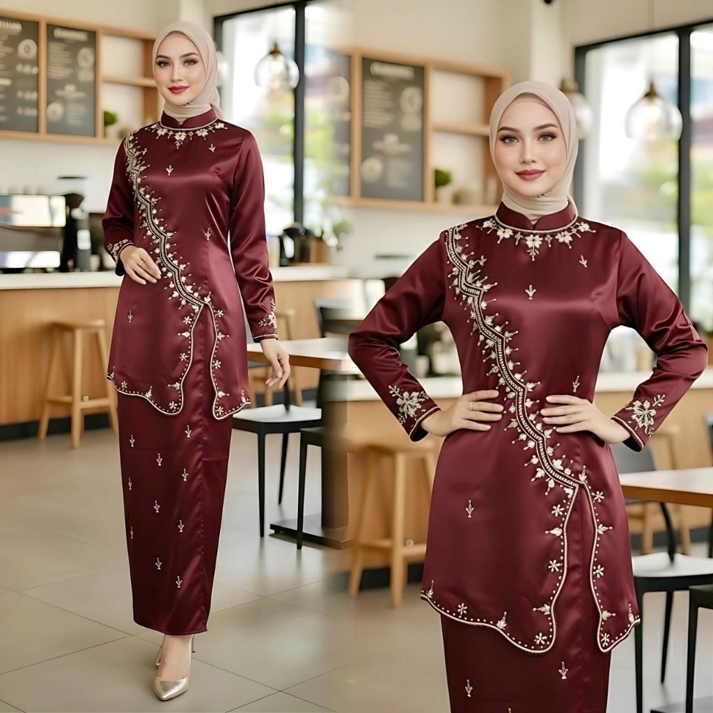 Setelan Tunik Gemini Payet Premium Bahan Yokohama Silk Premium Simpel Adem Dan tidak Panas