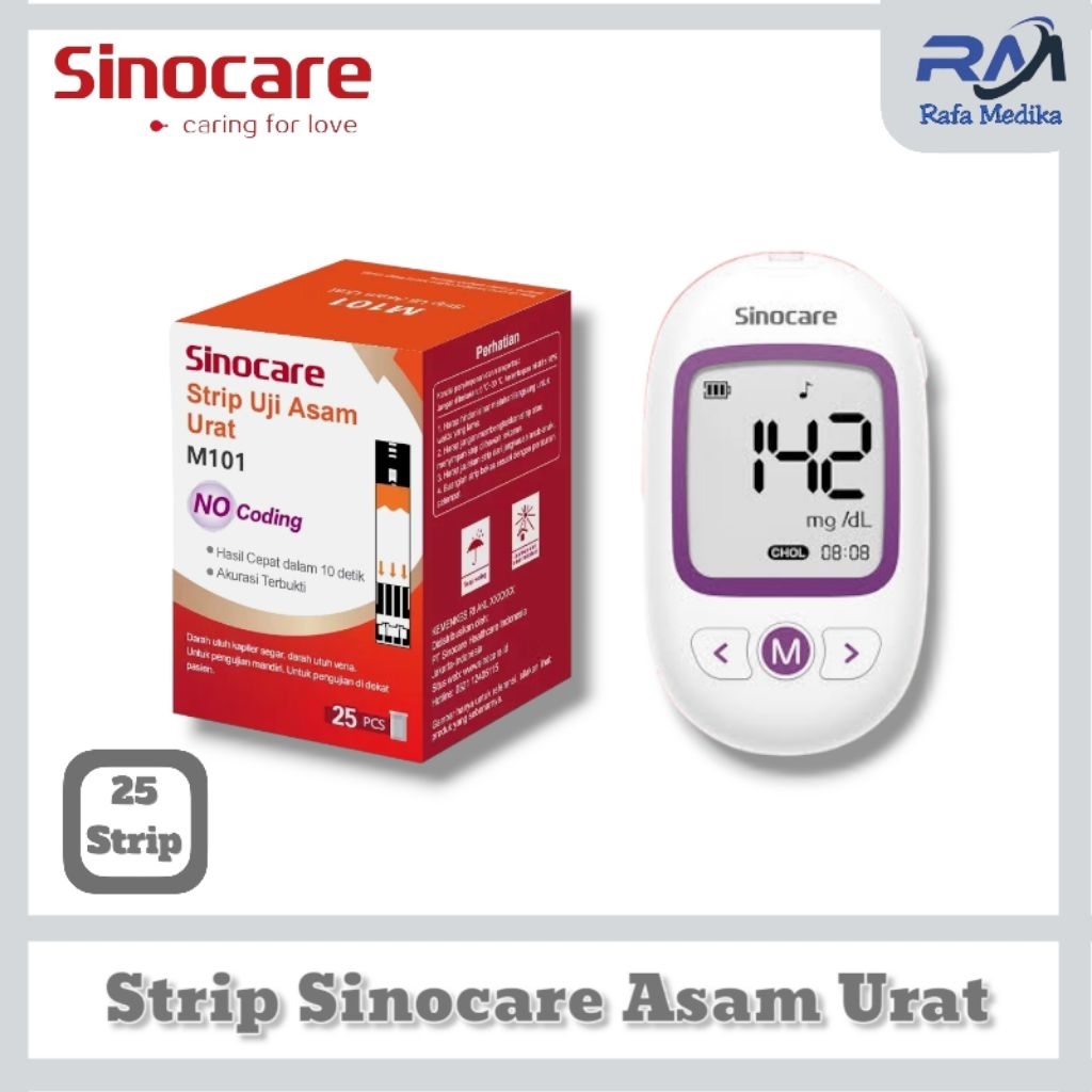 Strip Sinocare Asam Urat M101 Isi Ulang Sinocare Asam Urat