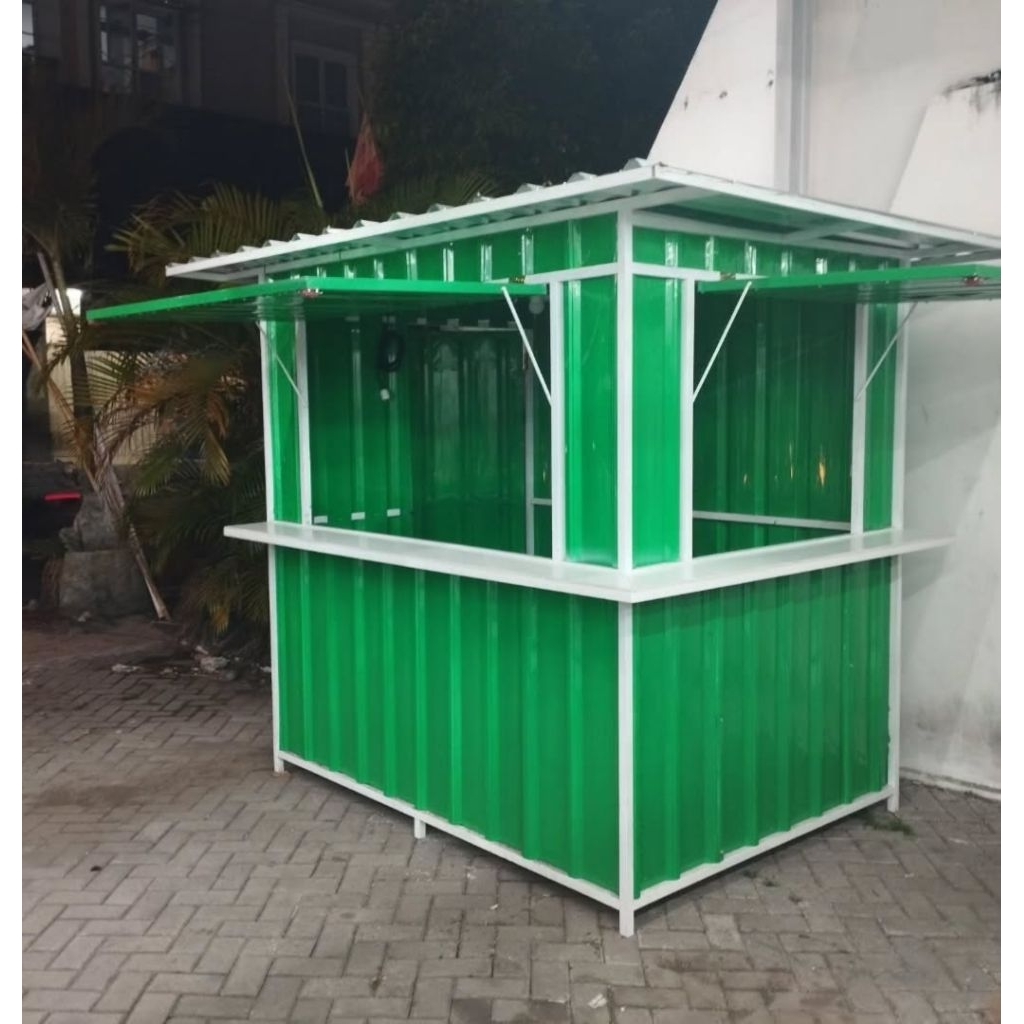 Booth Container Custom Minimalis / Desain Modern & Kuat / Cocok untuk Usaha Cafe, Makanan, Minuman