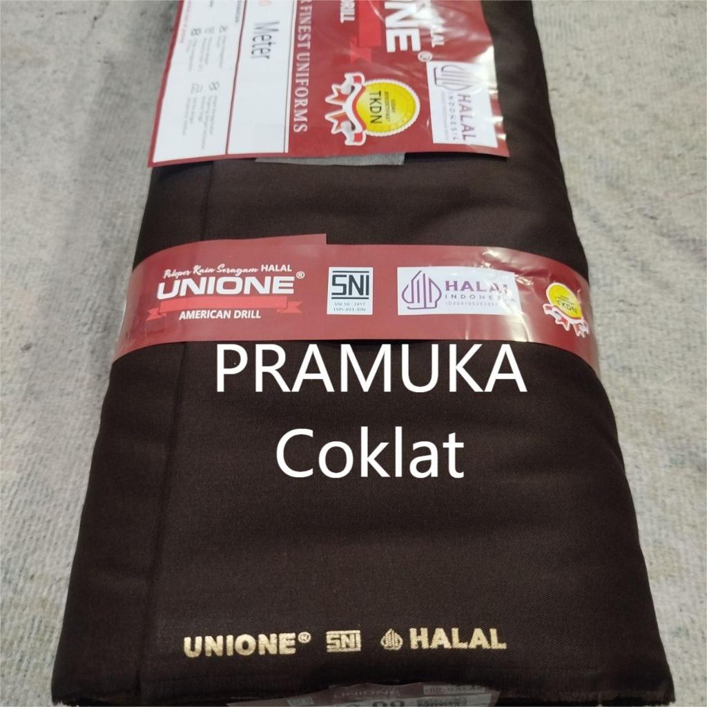 Kain Unione Drill Coklat PRAMUKA Lebar 150 Kain Seragam Sekolah Kain Celana PRAMUKA Kain Celana Cokl