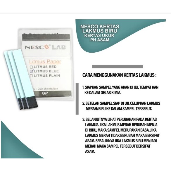 Kertas Lakmus Nesco Kertas Mengukur Kadar Asam Basa