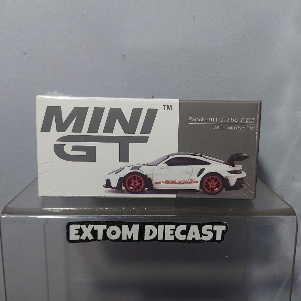 Mini GT 706 Porsche 911 GT3 RS White With Pyro Red