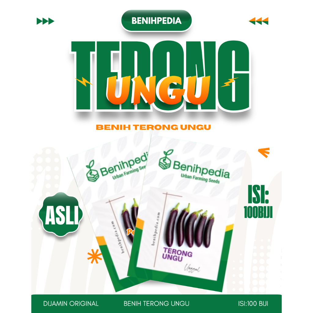 GARDENIUM Benih Terong Panjang Ungu Unggul / Bibit Terong Ungu Panjang