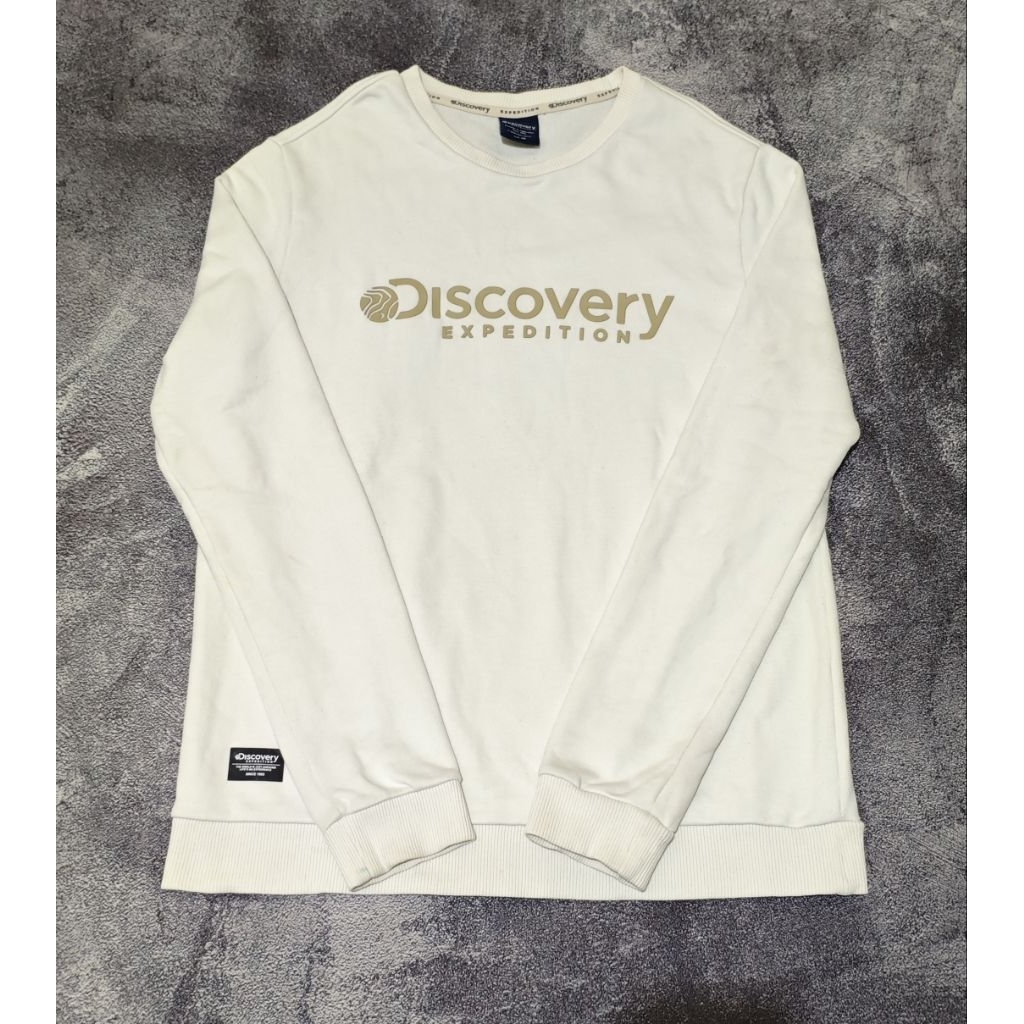 SWEATER DISCOVERY EXPEDITION WARNA PUTIH ORIGINAL BRAND