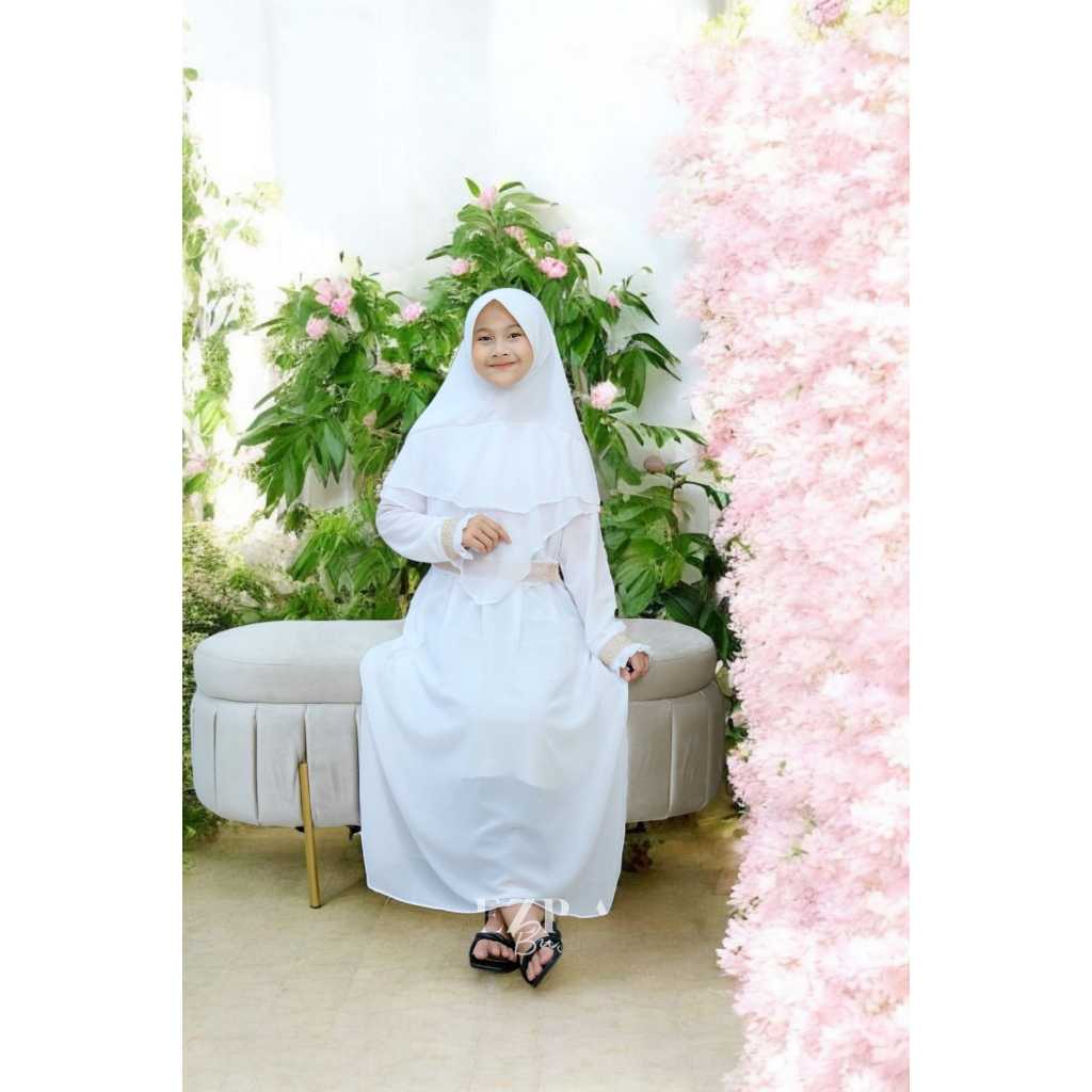 Gamis almira anak remaja  5 varian warna cantik Elzatta usia 5-13 tahun baju pesta kondangan/lebaran