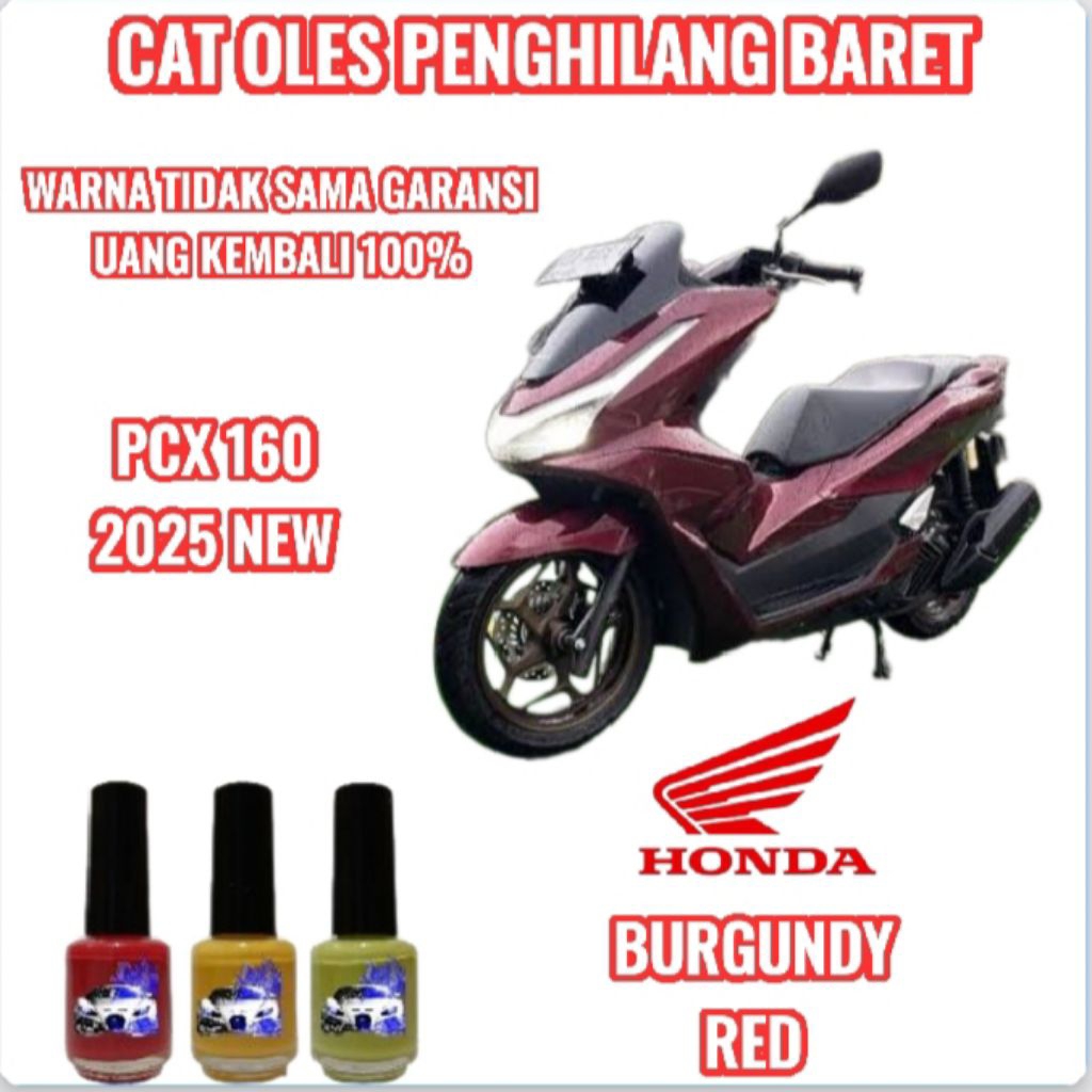 CAT OLES PENGHILANG BARET MOTOR HONDA PCX 160 BURGUNDY RED 2025 NEW TERMURAH