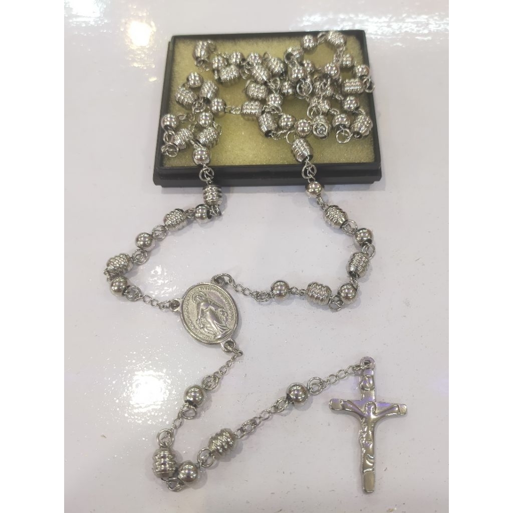 Rosario Titanium Silver 8mm (0795) - Rosario Titanium - Kalung Rosario