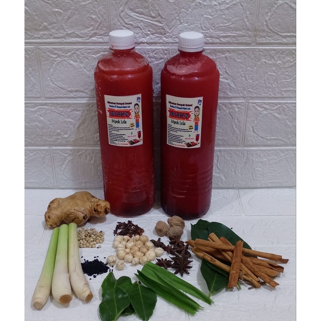 Paket 5 Botol Minuman Herbal Jakarta Mpok Lela 1000 ml