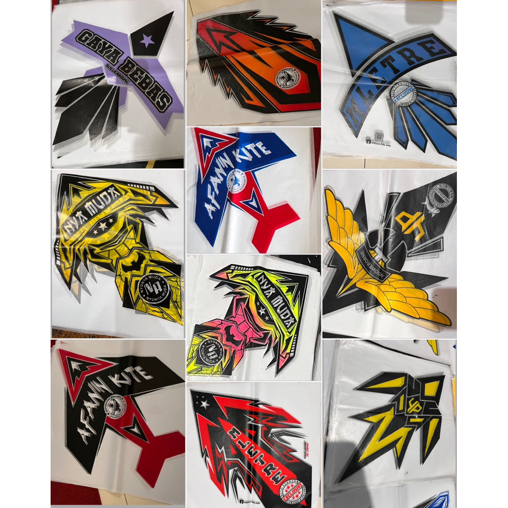 KERTAS layangan sablon 2 warna , kertas minyak layangan sukhoi random