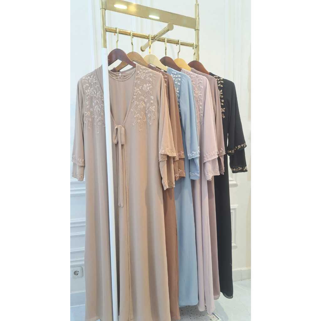 GANIA DRESS Gamis SO-410 Nesty Collection - Gamis Muslimah Wudhu Friendly, Dress Muslimah, Dress/Gam