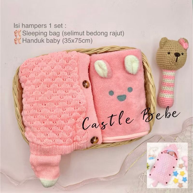 Set hampers baby gift set mochi pink girlb(new ex kado)