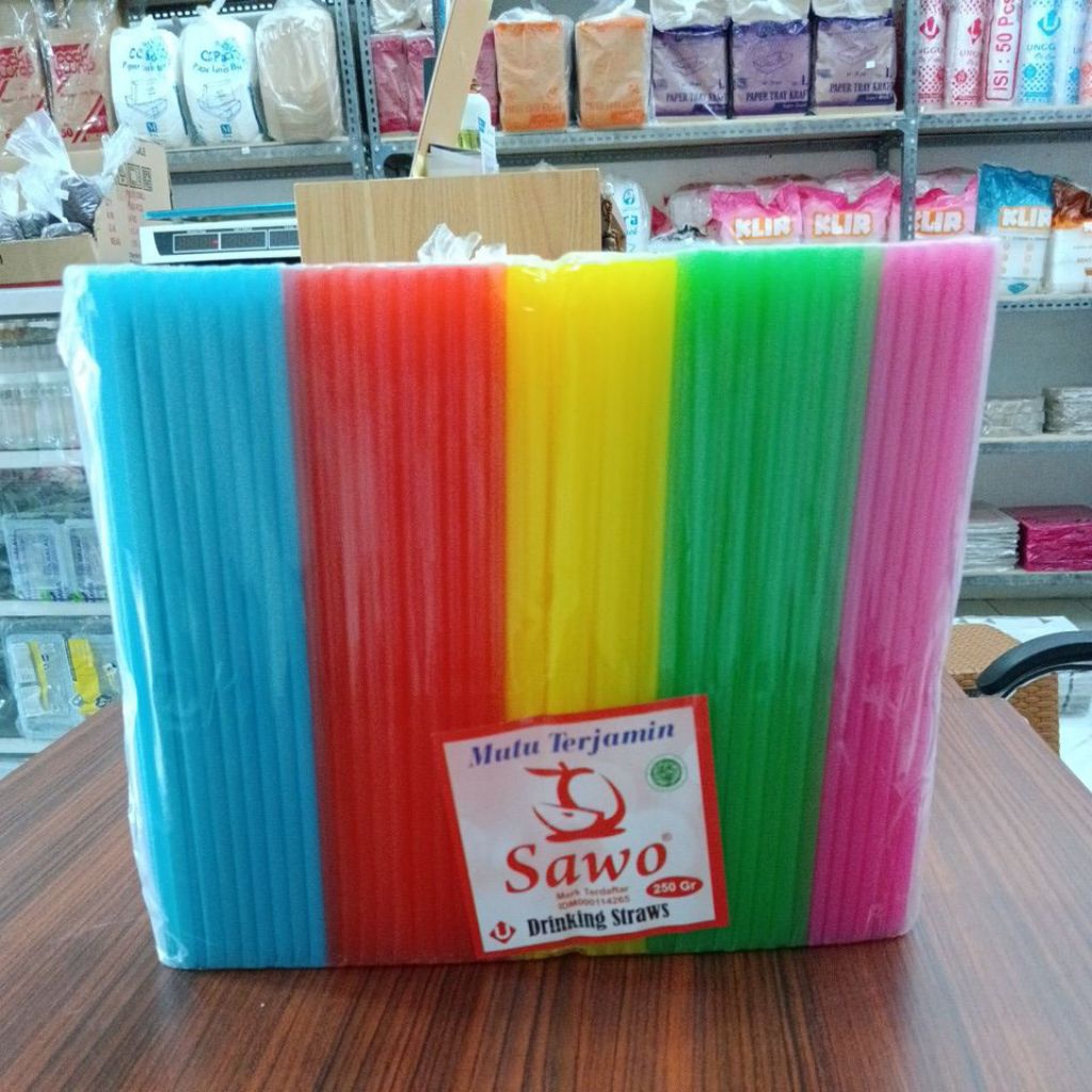 Sedotan Warna SAWO 6x25cm @250gr