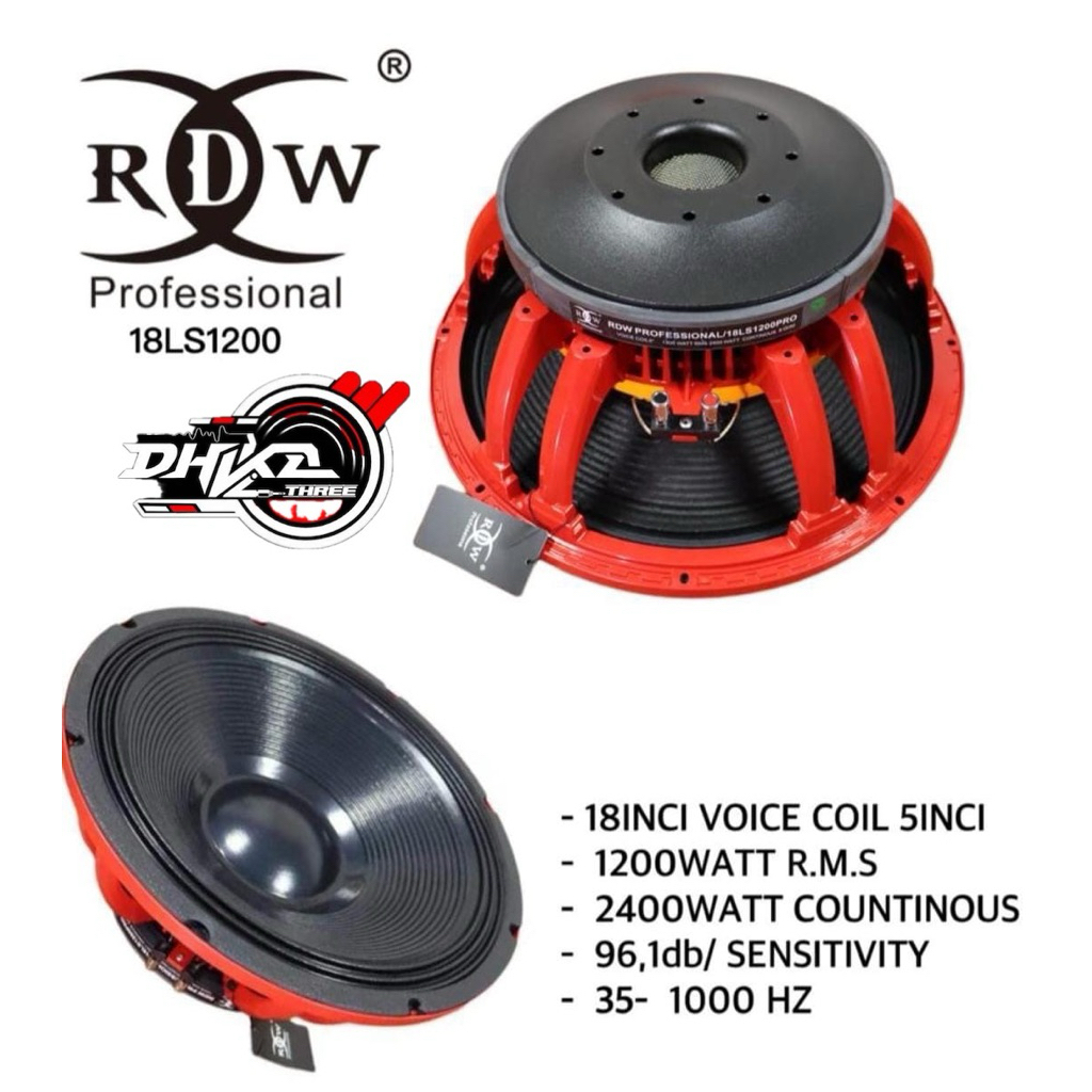 SPEAKER RDW 18LS1200 SUBWOFFER / Speaker Rdw 18ls1200 Subwoofer / speaker RDW 18 Ls 1200 original / 