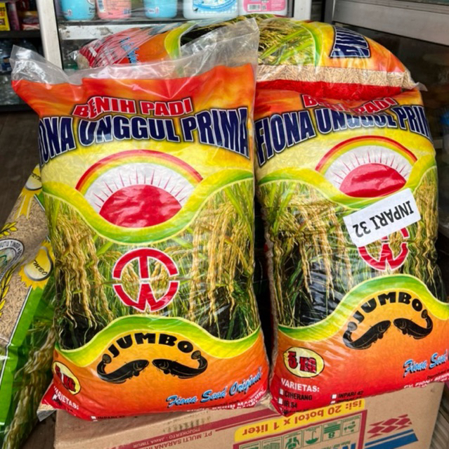 Benih Padi Inpari 32 jumbo Flona Unggul Prima kemasan 5kg