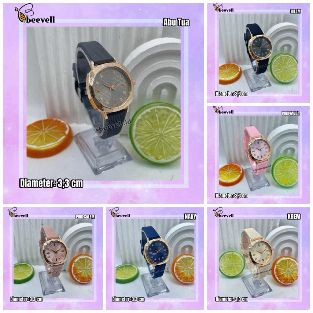 JAM FASHION X BEEVELL/JAM WANITA/PLAT MOTIF KOTAK-KOTAK