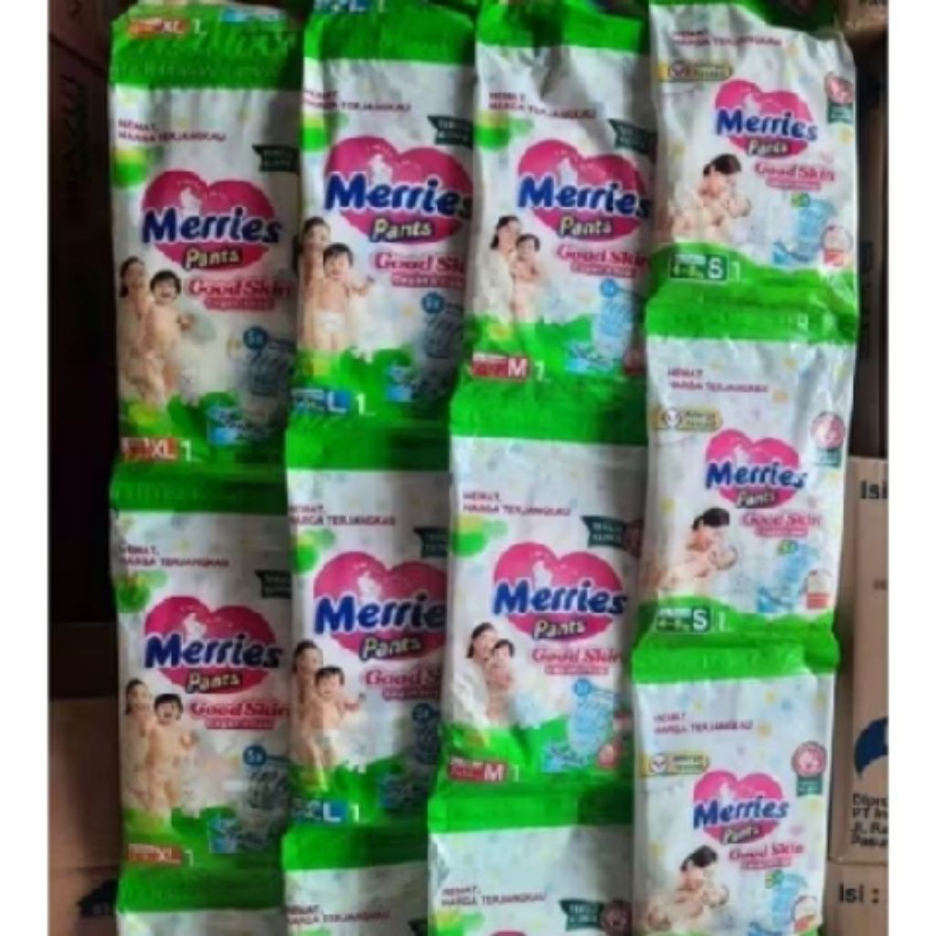 Pampers merries sachet 1 renceng isi 6