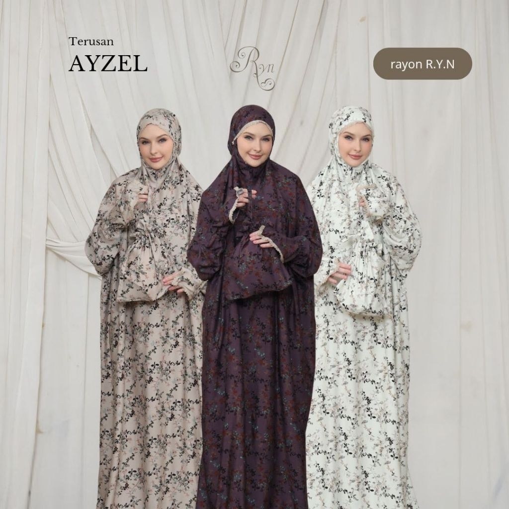 Mukena Premium Terusan RayonRYN Ayzel Super Jumbo