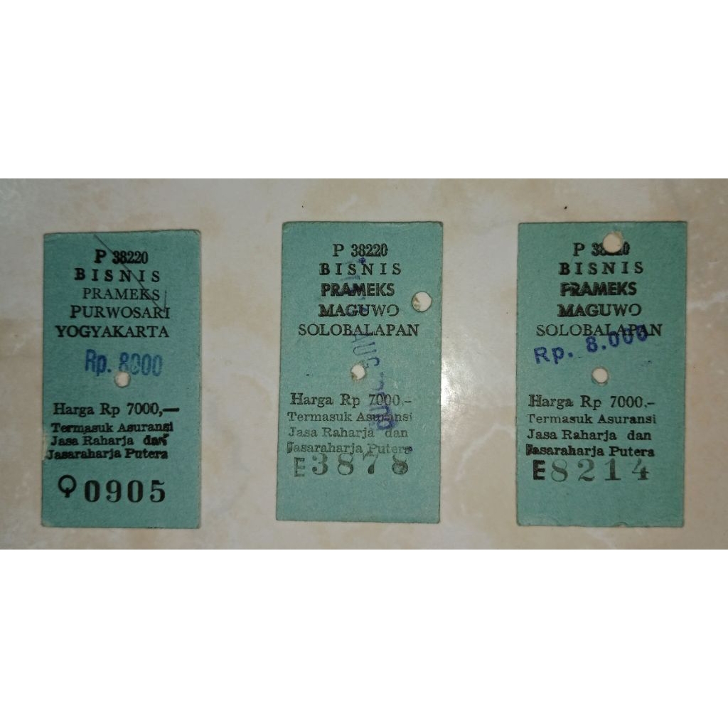 Tiket Kereta Api Jadul Lawas