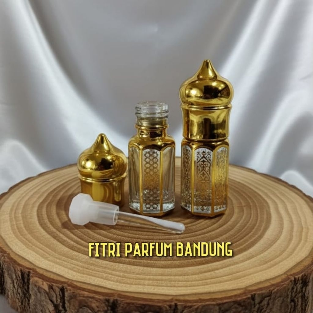 Botol parfum oles stik kaca kubah 3ml
