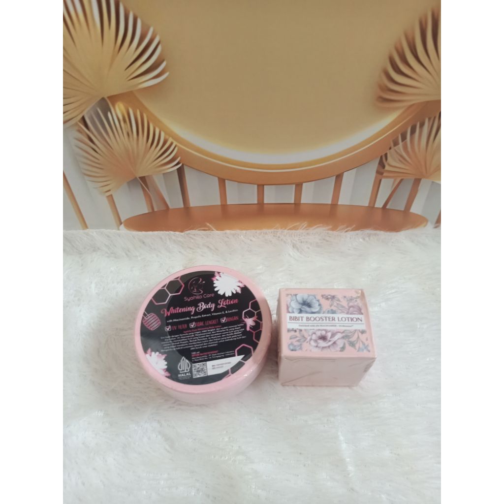 Paket pemutih Handbody 100ml + bibit booster SYAHILA CARE