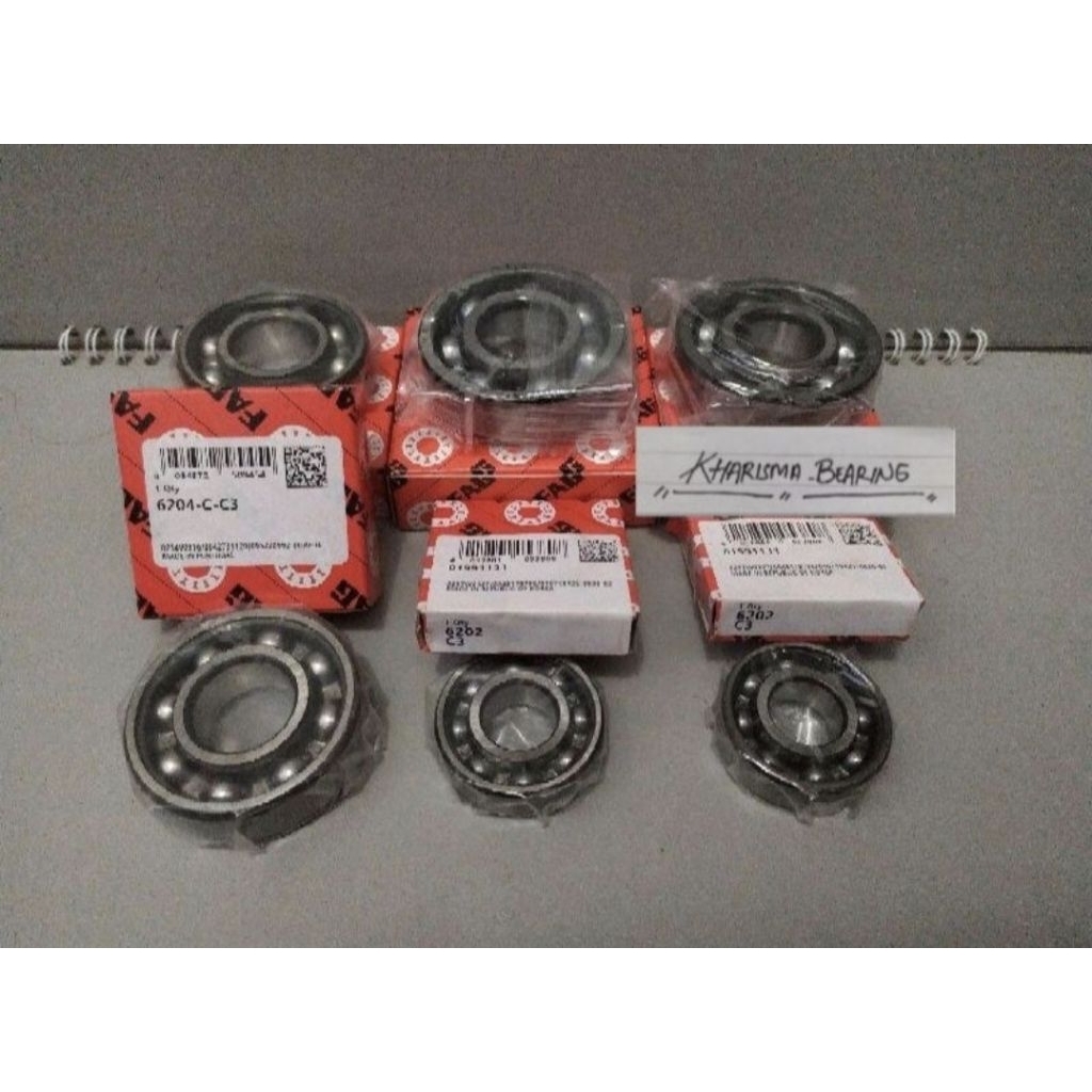 Bearing 63/22 C3 - 6205 C3 Fag Set Kruk as Rasio Ninja R RR Ss ZX 2tak Fulset Hi speed C3