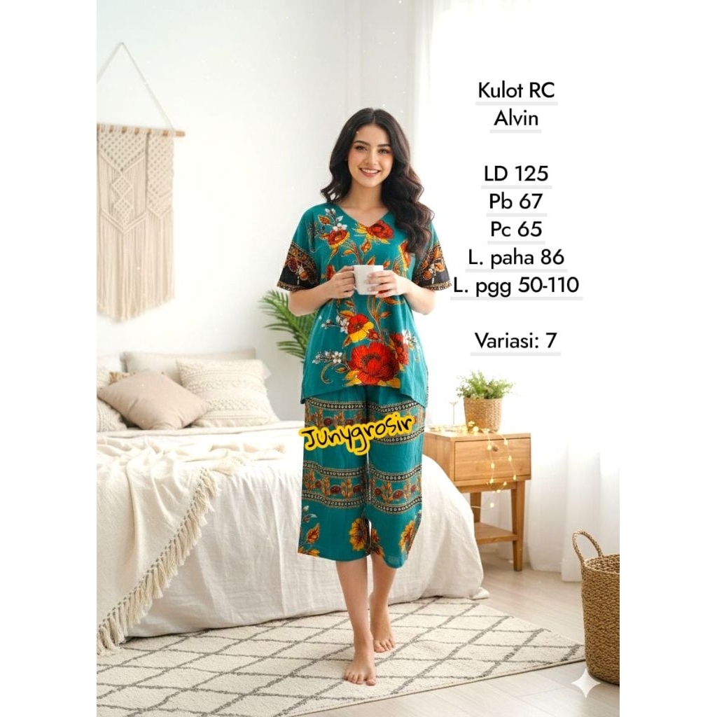 Setelan Piyama Kulot Jumbo Dari Batik Alvin (KT RC)