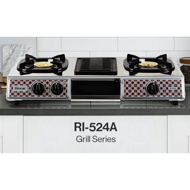 Rinnai Kompor Gas 2 Tungku + Pemanggang - (RI-524A)