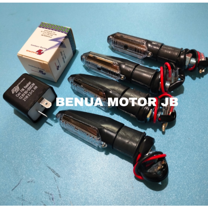 PAKET Flasher sen RG + 4 PCS Sen Variasi Lampu Sen Variasi Model Cb150r Mini Tst Original Universal 