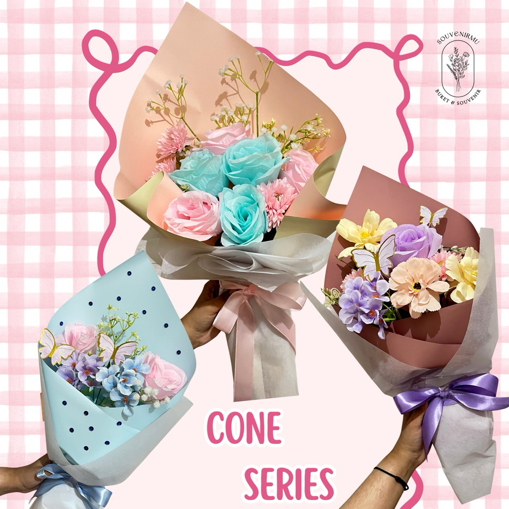 Buket Bunga Gift/Wisuda/Engagement Artificial instan Surabaya-Sidoarjo