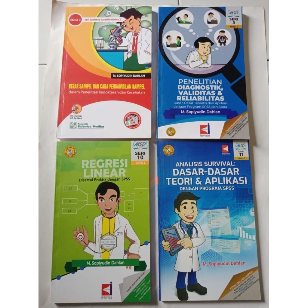Set Lengkap Buku Kesehatan, Kedokteran, Keperawatan,  Kebidanan, 1. Besar Sampel 2. Penelitian Diagn