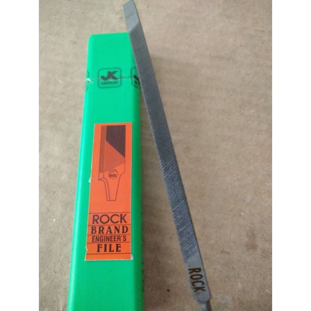 Kikir india JAYKAY [12pc/1box] Segitiga Gergaji JK Files Company 4" inch Cap ROCK