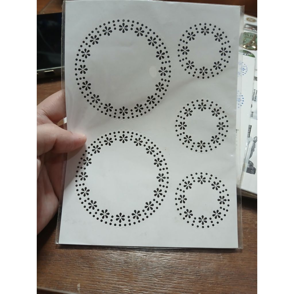 Stiker bunga lingkaran sticker sticky hands tunjuk barang stiker vintage klasik stiker buku jurnal s