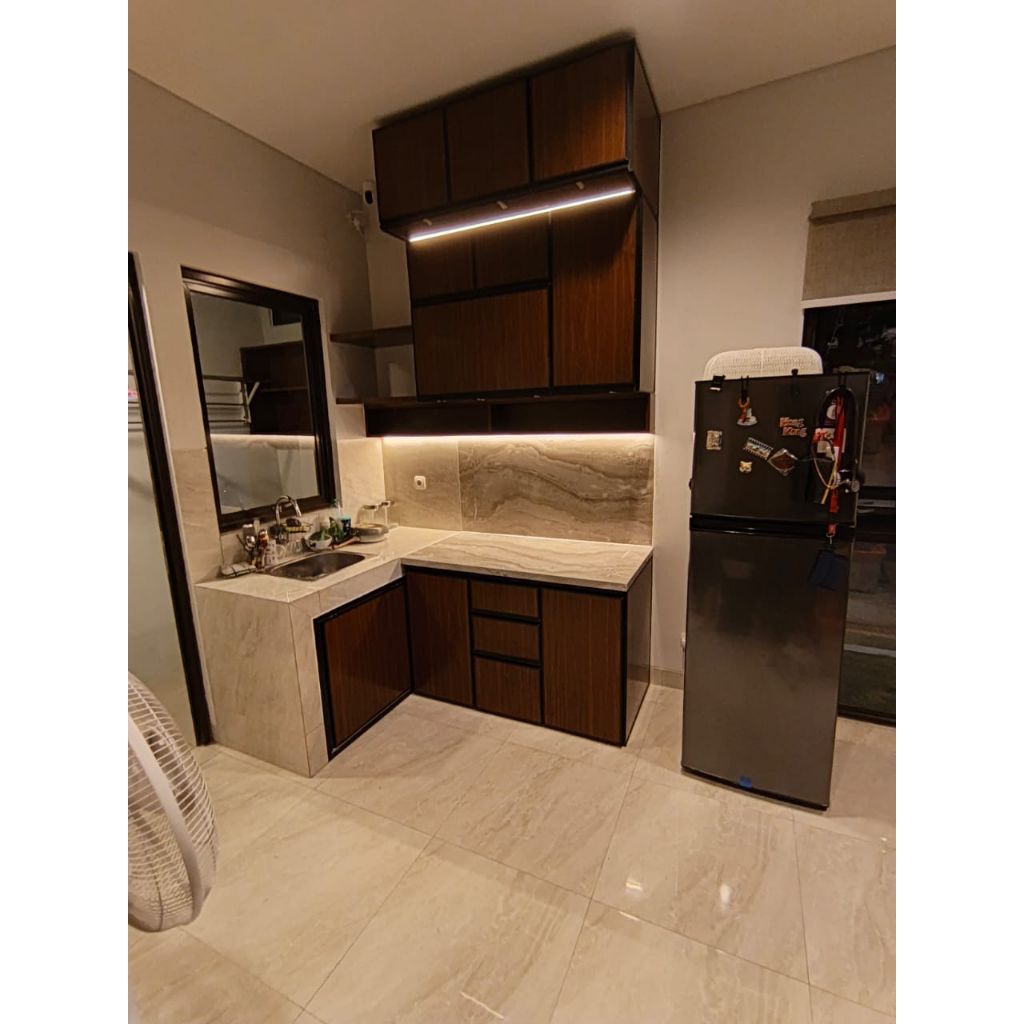 kitchen set alumininium acp minimalis