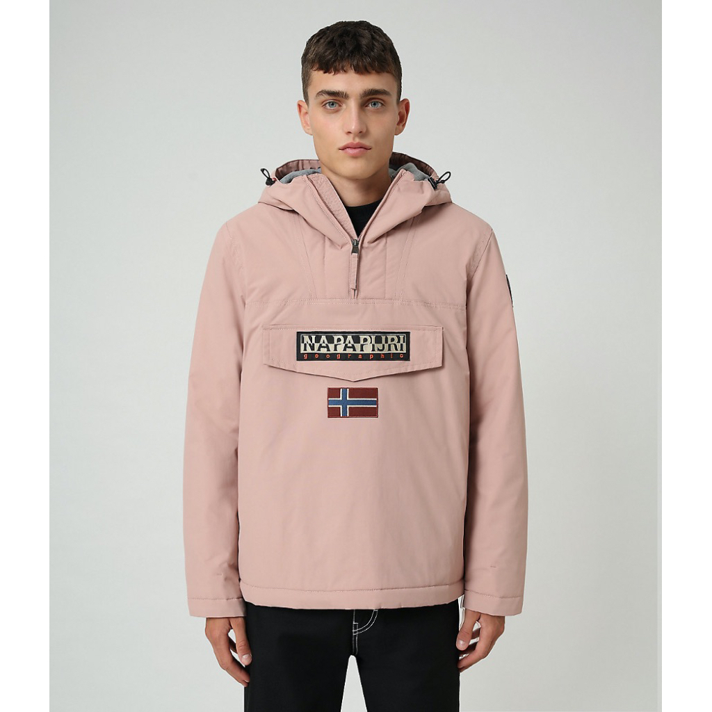 Napapijri Rainforest Winter Anorak Hooded Jacket In Pink