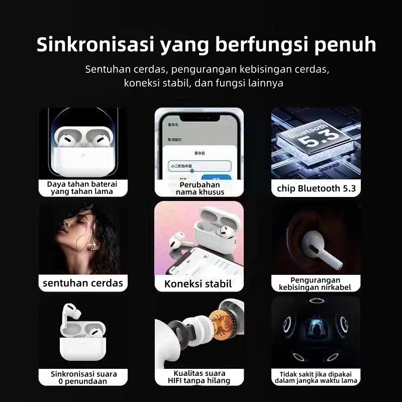 BestPromo Goopodos Tws Anc Pods Pro 2 / Tws Pods Pro 3 / Pods Gen4 Earphone Bluetooth Headset Ip +