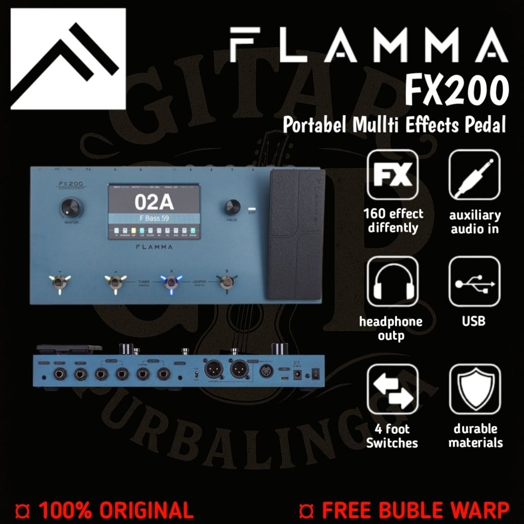 EFEK GITAR ELEKTRIK FLAMMA FX200 PEDAL EFEK FLAMMA FX200