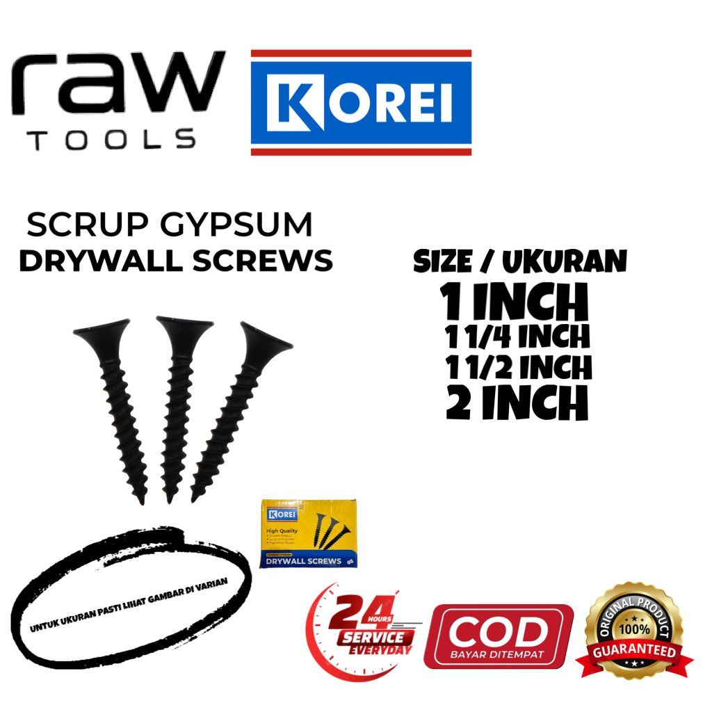 SEKRUP GYPSUM | SKRUP GYPSUM | DRYWALL SCREWS | SEKRUP BAJA HITAM | SKRUP BAJA HITAM | SEKRUP KUAT T