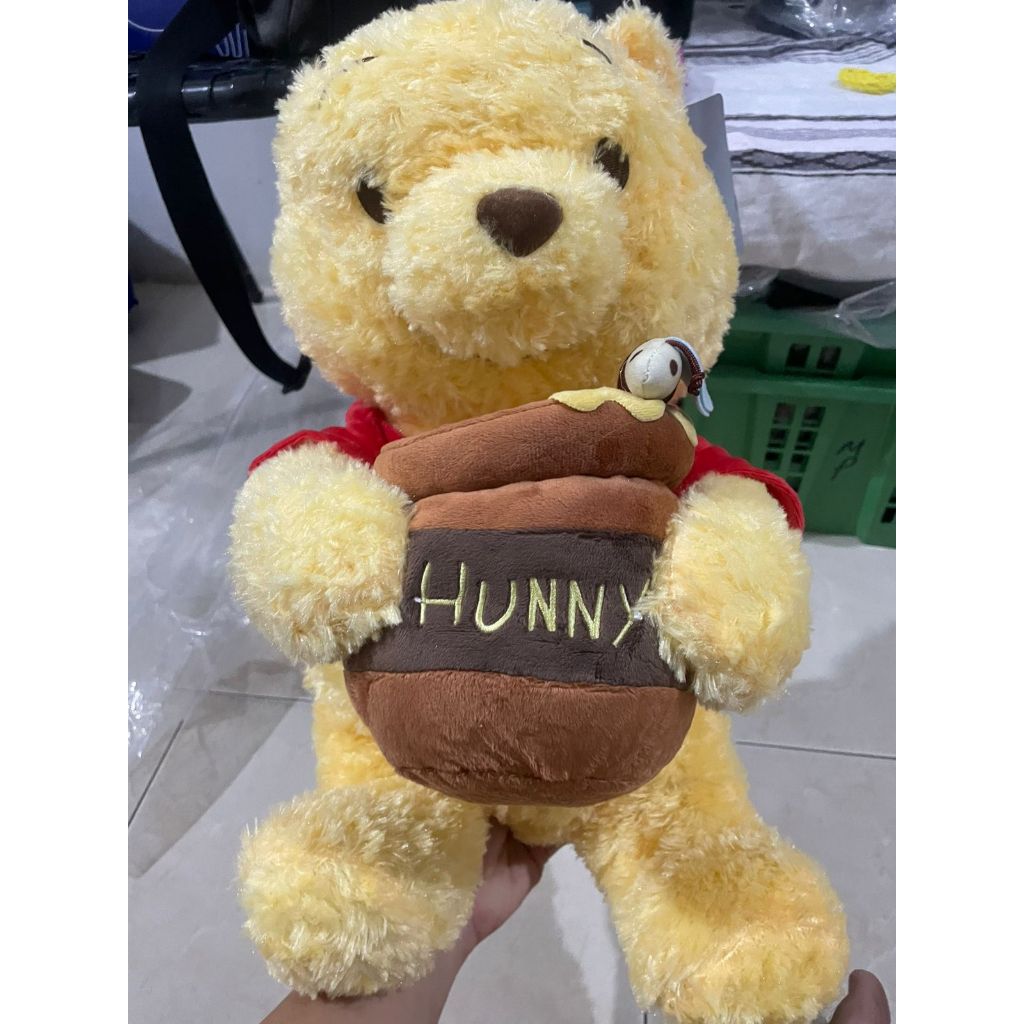 BONEKA POOH HUNNY 45cm Boneka Winnie The Pooh HONEY TAG Boneka Bebek Fanfan Chuu BIRTHDAY GIFT