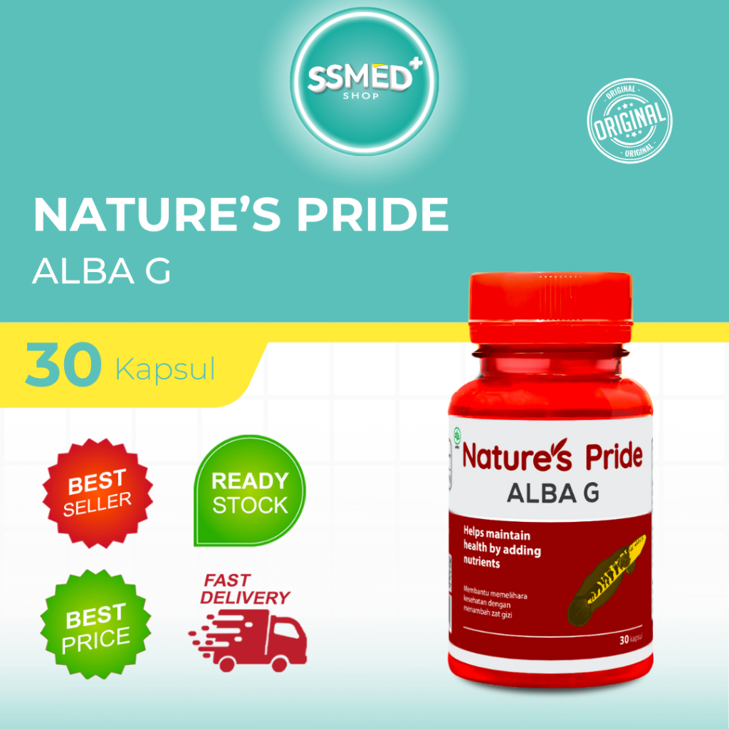 NATURE'S PRIDE ALBA G EKSTRAK IKAN GABUS ALBUMIN ISI 30 & 100 KAPSUL