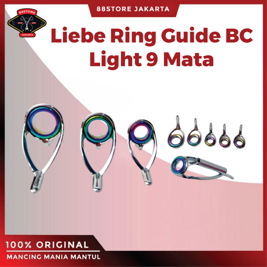 88storejakarta Liebe Ring guide joran bc ul non fuji gold/rainbow