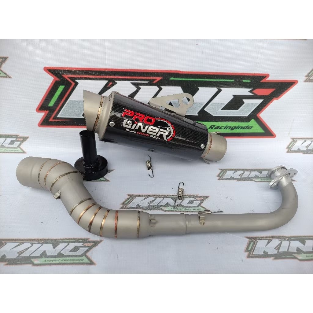 Knalpot Proliner Tr1 Short Sanblast Karbon NMAX PCX Aerox Adv dll
