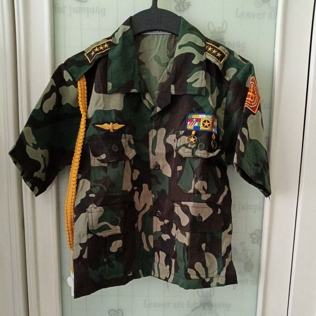 Preloved setelan kostum tentara anak laki laki