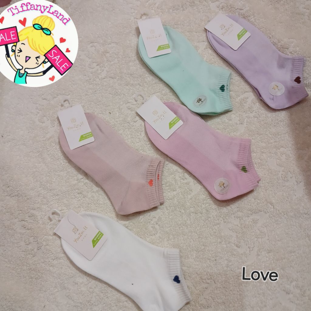 kaos kaki wanita katun korea style love