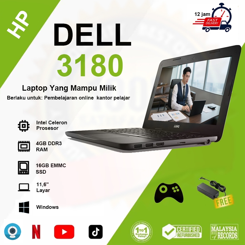 LAPTOP DELL chromebook murah 100 ribu second berkualitas original kecil Netbook laptop